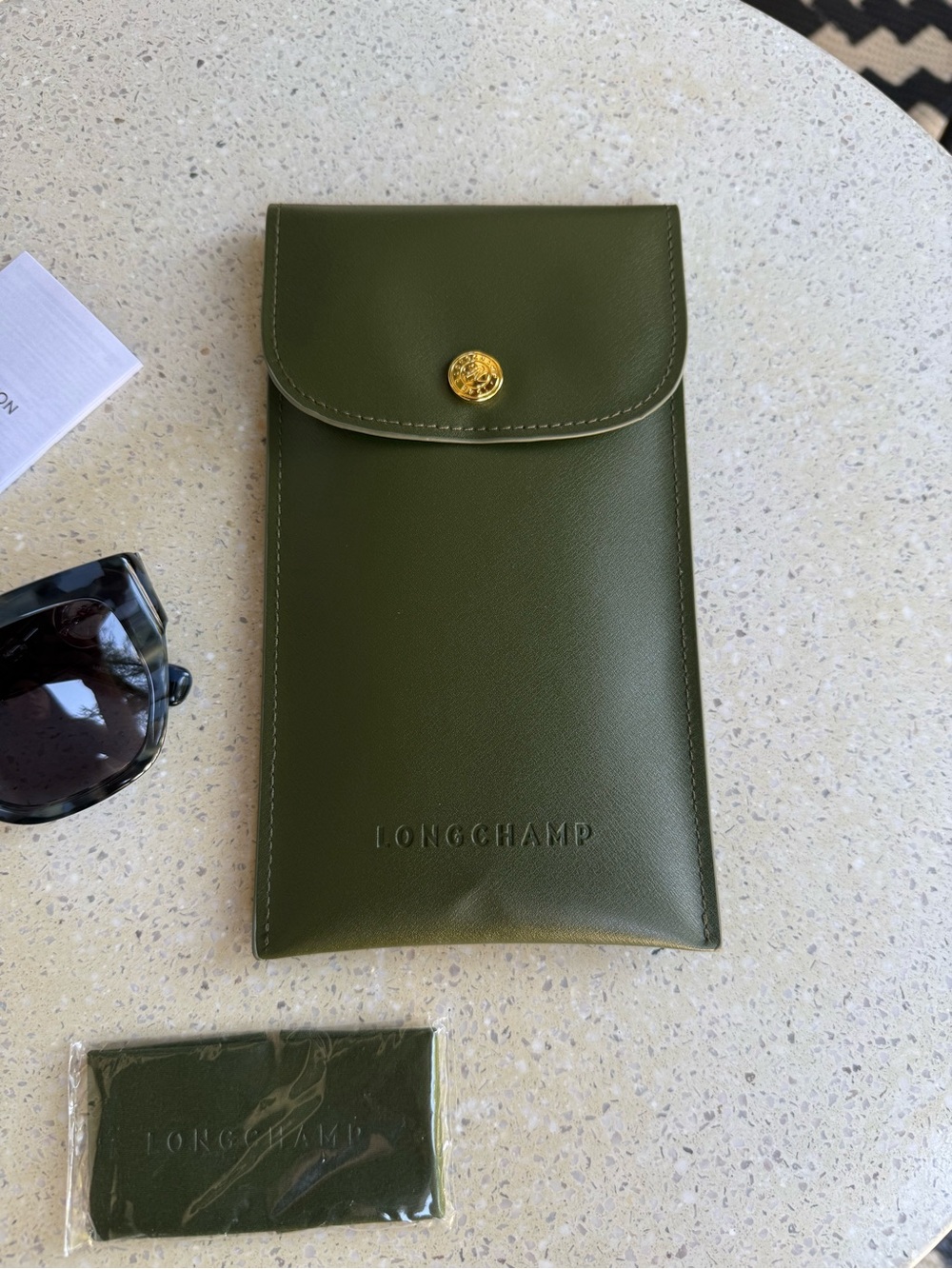 Longchamp Blue Tortoiseshell Cat-Eye Sunglasses - Picture 10 of 11